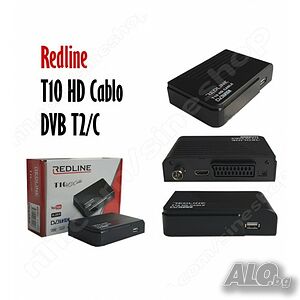 Комбиниран цифров приемник DVB-T кабелен DVB-C приемник REDLINE T10 HD