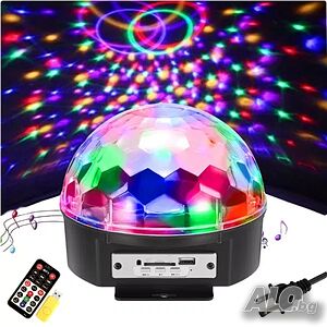 Диско топка LED лампа + флашка 2GB