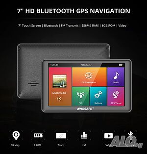 Навигация AWESAFE 7 инча 3D карта GPS Navitel Карта за камиони Безплатни актуализации Bluetooth AVIN
