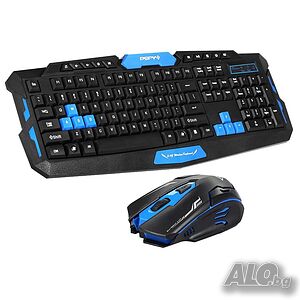 Геймърска безжична клавиатура и мишка HK8100 2.4G