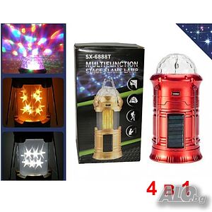 Къмпинг фенер Stage flame lamp sx-6899T, с диско ефекти