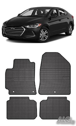Гумени стелки Frogum съвместими с Hyundai Elantra VI 2015-2020
