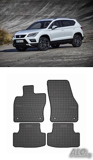 Гумени стелки Frogum съвместими с Seat Ateca 2016+ Skoda KAROQ 2017+ VW T-Roc 2017+
