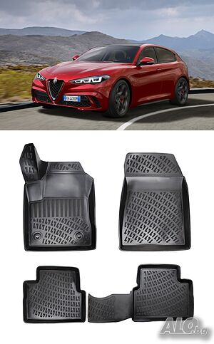 Гумени стелки RizLine съвместими с Alfa Romeo Giulietta 2019-