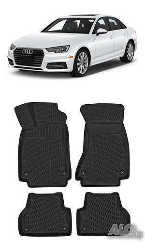 Гумени стелки RizLine съвместими с Audi A4 16-19