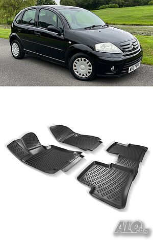 Гумени стелки RizLine съвместими с Citroen C3 (2002-2009)