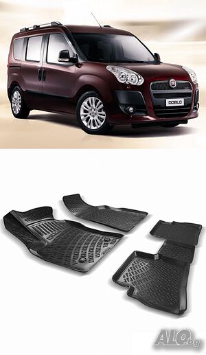 Гумени стелки RizLine съвместими с Fiat Doblo 2010-2015