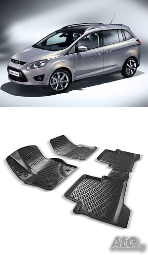 Гумени стелки RizLine съвместими с Ford C-max 2010-2019