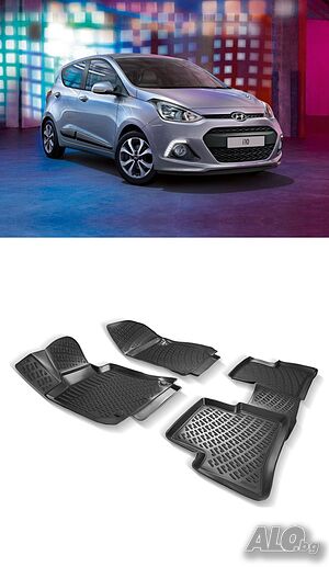 Гумени стелки RizLine съвместими с Hyundai i10 13-19