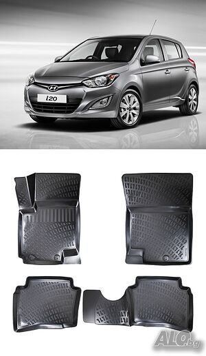 Гумени стелки RizLine съвместими с Hyundai i20 08-14