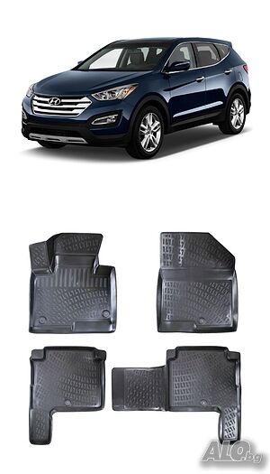 Гумени стелки RizLine съвместими с Hyundai Santa Fe (2013-2018)