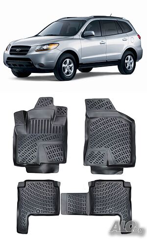Гумени стелки RizLine съвместими с Hyundai Santa Fe 2006-2012