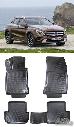 Гумени стелки RizLine съвместими с Mercedes GLA 2014-2019