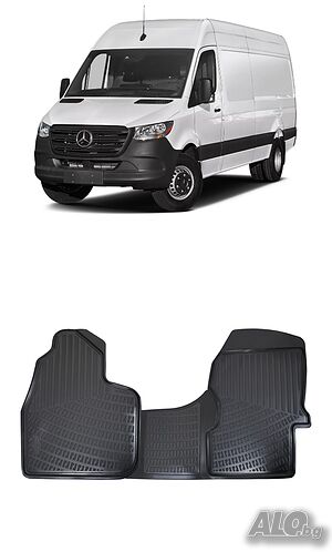 Гумени стелки RizLine съвместими с Mercedes Sprinter 2019-