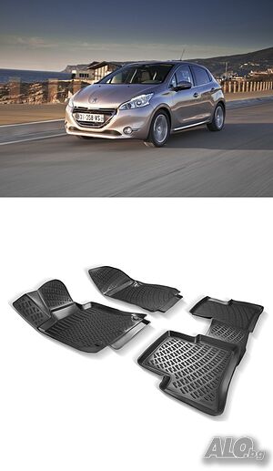 Гумени стелки RizLine съвместими с Peugeot 208 12-19