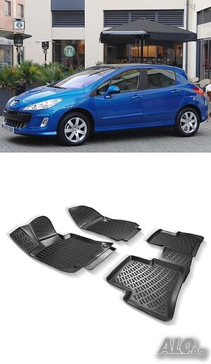 Гумени стелки RizLine съвместими с Peugeot 308 I 08-13
