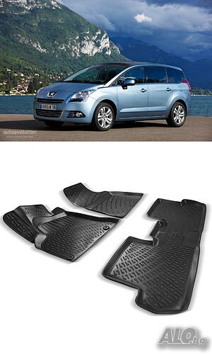 Гумени стелки RizLine съвместими с Peugeot 5008 09-16