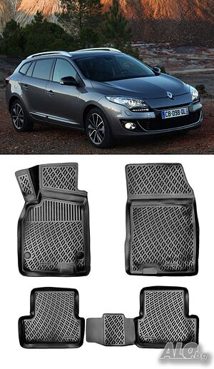 Гумени стелки RizLine съвместими с Renault Megan 3 STW 08-16