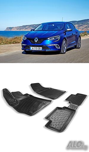 Гумени стелки RizLine съвместими с Renault Megane IV HB 2016-