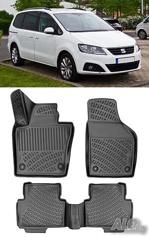 Гумени стелки RizLine съвместими с Seat Alhambra след 2010г