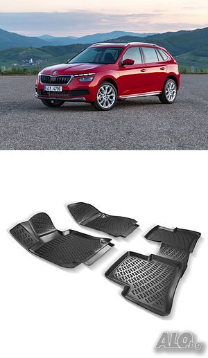 Гумени стелки RizLine съвместими с Skoda Kamiq 2019+