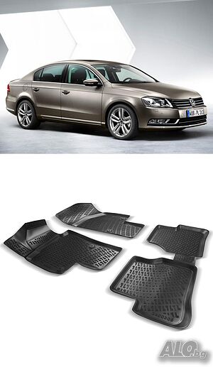 Гумени стелки RizLine съвместими с Volkswagen Passat B7 10-15
