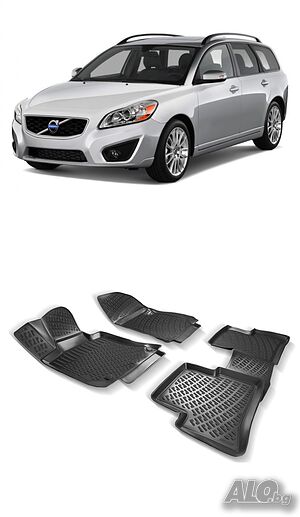 Гумени стелки RizLine съвместими с Volvo V50 04-12