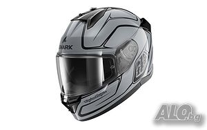 Mото Каска SHARK D-SKWAL 3 DRONE GRAY Gloss, очила, плака, подбрадник