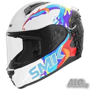 Детска мото каска SMK Bionic Kids SPLASH, Вентилация, разм,S,M,L
