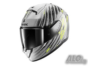 TОП ЦЕНА Каска за мотор SHARK RIDILL2 ASSYA GRAY, вградени очила,