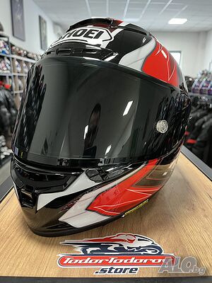 Мото каска SHOEI X-SPIRIT 3 Assail, размер XS, тъмен визьор, като нова