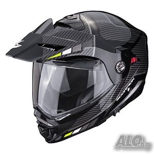 Отваряема мото каска SCORPION ADX-2 CAMINO Silver-Black-Neon Yellow