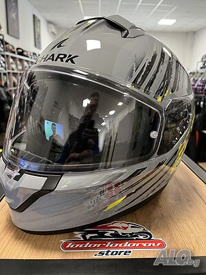 ТОП ЦЕНА Каска SHARK RIDILL 2 ASIA, вградени очила,L 59-60см, като нова