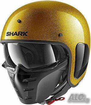 Мото каска SHARK S-DRAK GOLD, размер S 55-56см., маска, очила, топ цена!!!