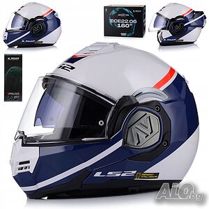 Отваряeмa мото Каска LS2 FF906 ADVANT SWIPE,XL 61-62см. очила,NEW