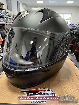 Мото каска SCPORPION EXO 390 BLACK MATT,XS 53-54, като нова