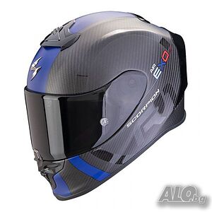 Мото Каска SCORPION EXO-R1 EVO CARBON AIR MG Matt Black-Blue M 57-58