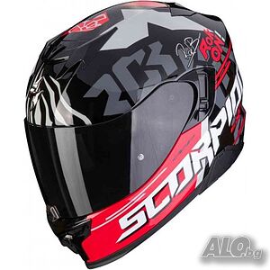 Мото Каска SCORPION EXO-520 EVO AIR Rock On Red/Black,XXL 63-64