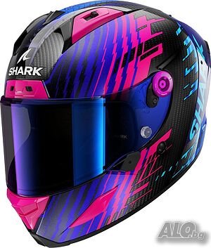 Топ цена Мото Каска за мотор SHARK AERON FULL CARBON Purple/Blue