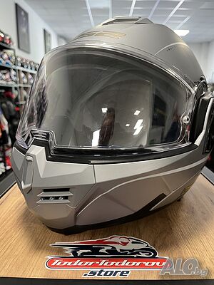 ТОП ОФЕРТА Отваряема мото каска LS 2 ADVANT GUN METAL очила,M 57-58