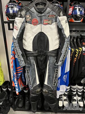 Kожен мото екип PROBIKER PRX-,2 части, 58-XXL, всички протектори, гърбица