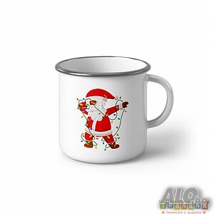 Коледно Емайлирано канче Dapping Santa Дядо Коледа
