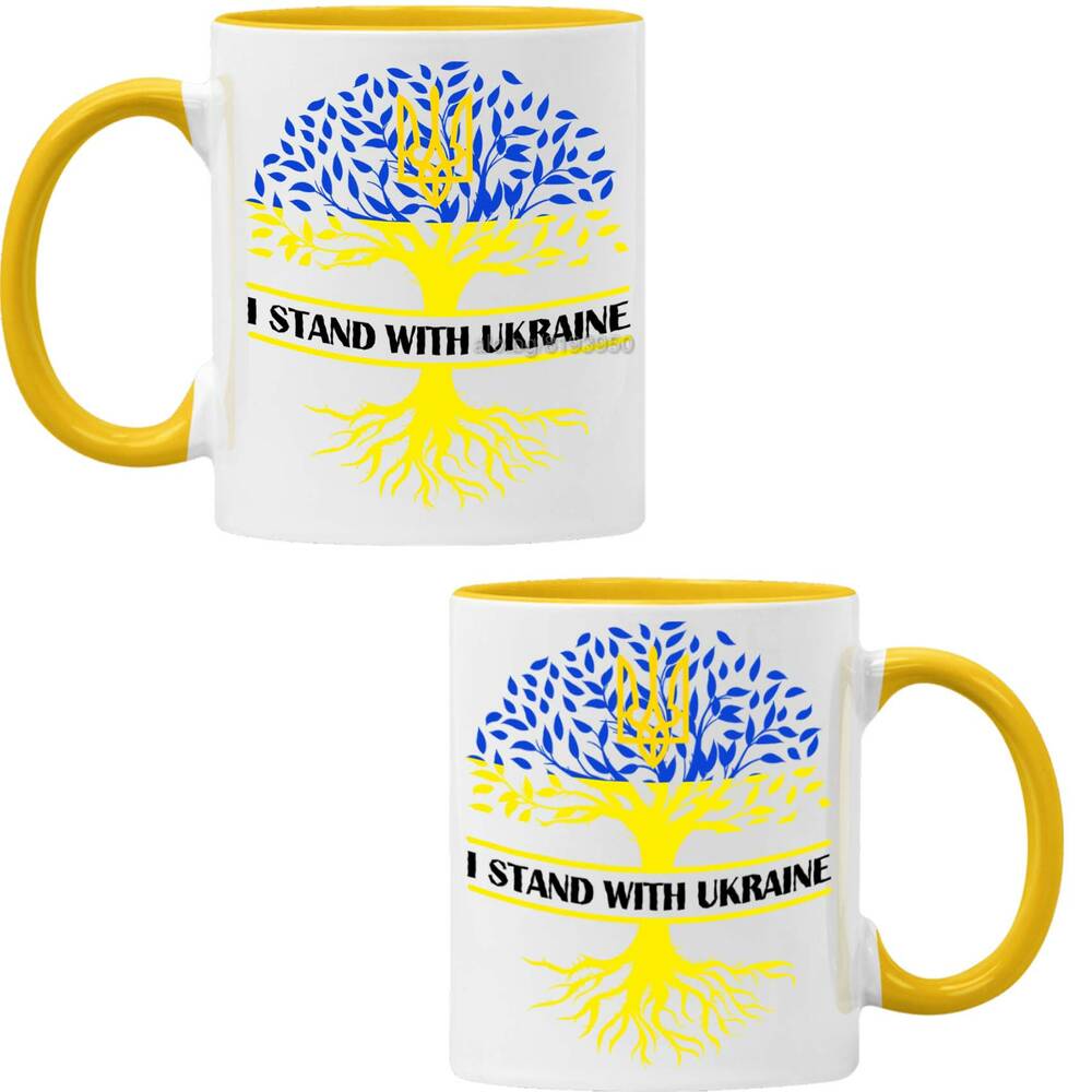 Maglietta Donna 'I Stand With Ukraine' - Ricamo Originale Fatto A Mano In Europa - 2