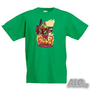 Детска Тениска Star Wars Boba Fett, Игра, Изненада, Подарък, Празник, Повод