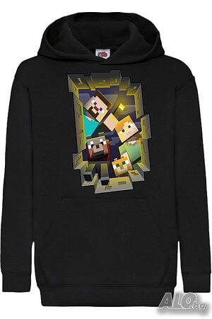 Детски Суитчър/Суитшърт Minecraft Search Party, Игра, Подарък, Изненада, Забавление, Рожден Ден