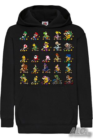 Детски Суитчър/Суитшърт Mario Cart All,Super Mario, Игра, Подарък, Изненада, Забавление, Рожден Ден