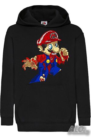 Детски Суитчър/Суитшърт ario Zombie 4,Super Mario, Игра, Подарък, Изненада, Забавление, Рожден Ден