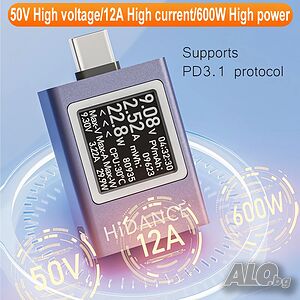 13 в 1 DC 4.5-50V 0-12A Измервател на текущо напрежение, амперметър, волтметър PD3.1