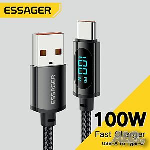Essager Кабел USB към Type-C 100W бързо зареждане 1м
