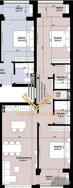 Директно от строител! Тристаен апартамент 102 кв.м Тухла 2027 г. 8 етаж Непоследен | Апартаменти | Хоризонт Бургас